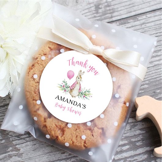Peter Rabbit Baby shower Ronde Sticker