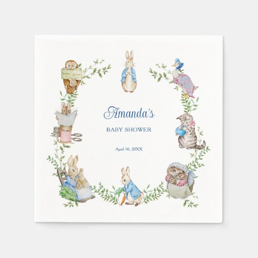 Peter Rabbit Baby Shower Servet (Voorkant)