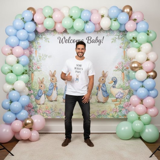 Peter Rabbit Baby Shower Some Bunny's Papa Dad T-shirt