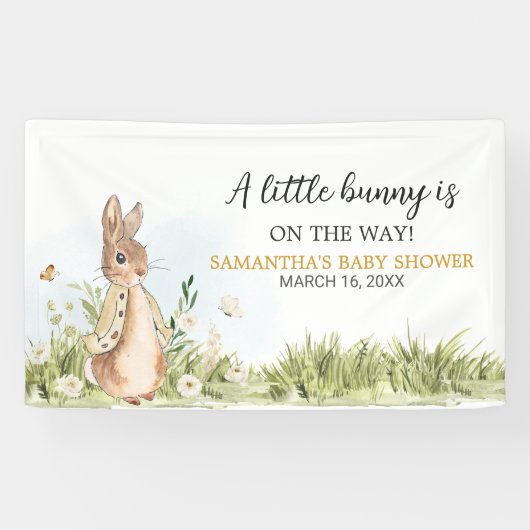 Peter Rabbit Baby shower Spandoek (Horizontaal)