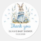 Peter Rabbit Baby Shower Sticker (Devant)