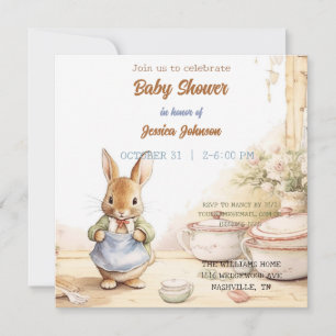 Peter Rabbit Baby shower Uitnodiging