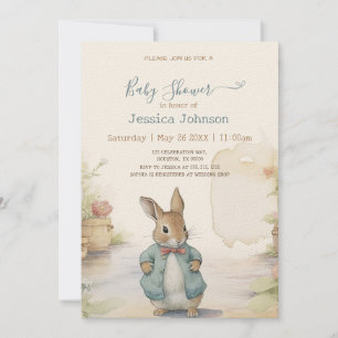 Peter Rabbit Baby shower Uitnodiging