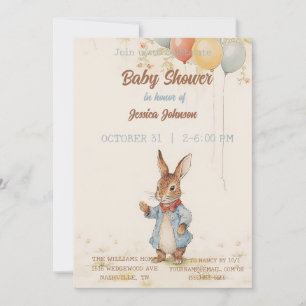 Peter Rabbit Baby shower Uitnodiging