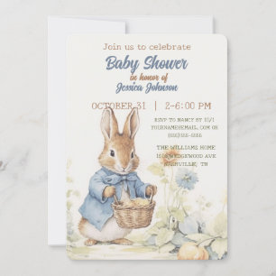 Peter Rabbit Baby shower Uitnodiging
