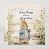 Peter Rabbit Baby shower Uitnodiging (Voorkant / Achterkant)