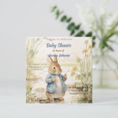 Peter Rabbit Baby shower Uitnodiging (Staand voorkant)