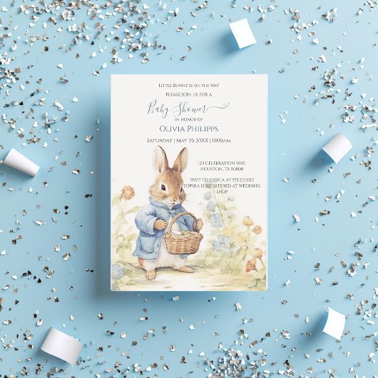Peter Rabbit Baby shower Uitnodiging