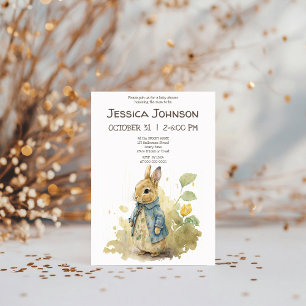 Peter Rabbit Baby shower Uitnodiging