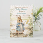 Peter Rabbit Baby shower Uitnodiging (Staand voorkant)