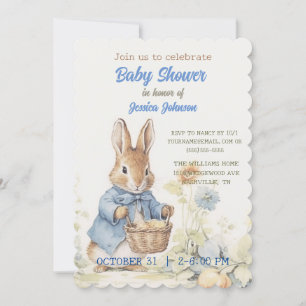 Peter Rabbit Baby shower Uitnodiging