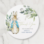 Peter Rabbit Baby shower Uitnodiging Bedankjes Labels (Voorkant)