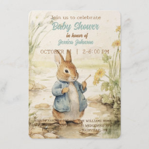 Peter Rabbit Baby shower Uitnodiging Informatiekaartje