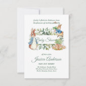 Peter Rabbit BABY SHOWER Uitnodigingen Jongen of M (Voorkant)