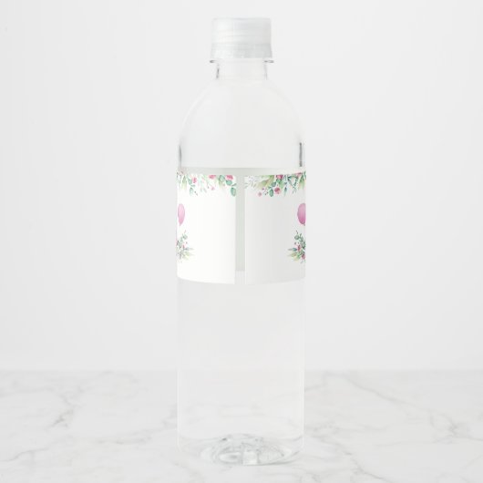 Peter Rabbit Baby shower Waterfles Etiket (Achterkant)