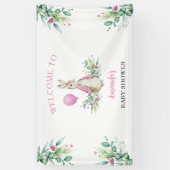 Peter Rabbit Baby shower Welkom Achtergrond Spandoek (Verticaal)