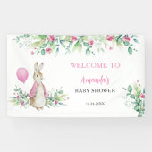Peter Rabbit Baby shower Welkom Achtergrond Spandoek (Horizontaal)