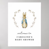 Peter Rabbit Baby shower Welkom Poster (Voorkant)