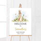 Peter Rabbit Baby shower Welkom Poster