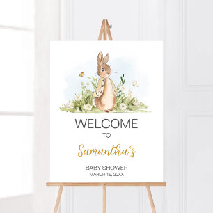 Peter Rabbit Baby shower Welkom Poster