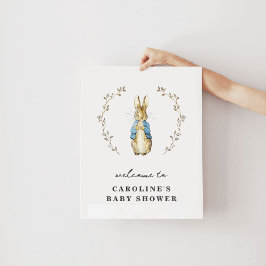 Peter Rabbit Baby shower Welkom Poster