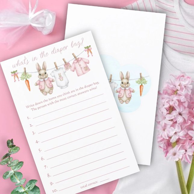 Peter Rabbit Baby Shower What's In The Diaper Bag (Creator heeft geüpload)