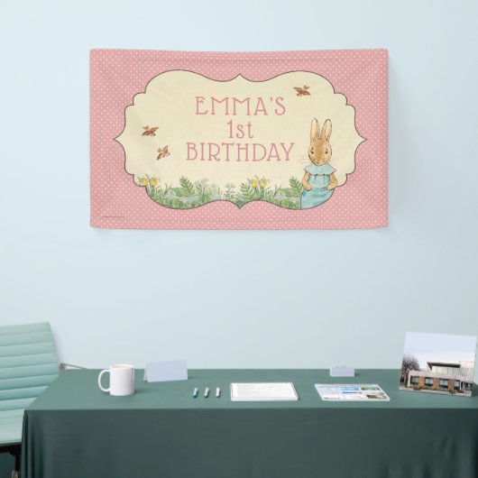 Peter Rabbit | Bannière d'anniversaire de naissanc (Salon professionnel)