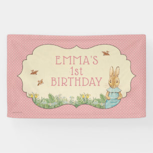 Peter Rabbit   Bannière d'anniversaire de naissanc