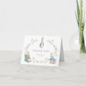 Peter Rabbit Beatrix Potter Greenery Waterverf Bedankkaart (Voorkant)