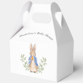Peter Rabbit Blauw Wit  Baby shower Bedankdoosjes (Achterkant)