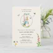  Peter Rabbit Blue Baby Boy Shower Kaart (Staand voorkant)