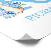 Peter Rabbit Blue Baby Name Poster (Coin)