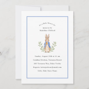 Peter Rabbit Blue  Baby shower Kaart