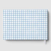 Peter Rabbit Blue Gingham Baby Shower Gastenboek (Achterkant)