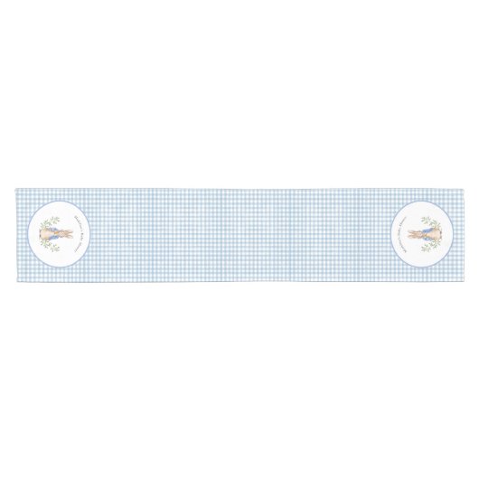 Peter Rabbit Blue Gingham Douche Tafelloper (Horizontaal)