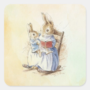 Peter Rabbit (boek) Vierkante Sticker