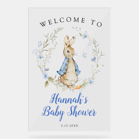 Peter Rabbit Boy Affiche de bienvenue Foam Board (Recto)