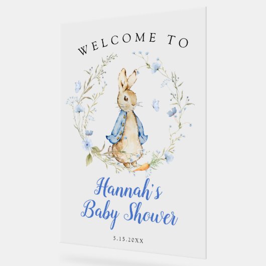 Peter Rabbit Boy Affiche de bienvenue Foam Board (Angle)