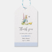 Peter Rabbit Boy Baby shower dank u Cadeaulabel (Voorkant)