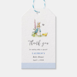 Peter Rabbit Boy Baby shower dank u Cadeaulabel