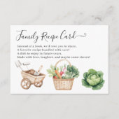 Peter Rabbit Boy Baby shower Famille Recette Carte (Devant)