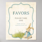  Peter Rabbit Boy Baby shower Favors Poster (Voorkant)