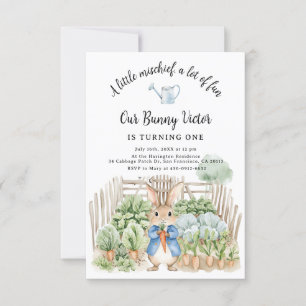Peter Rabbit Boy Eerste Verjaardag Party Kool Kaart