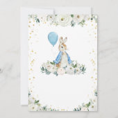 Peter Rabbit Boy Invitation d'anniversaire (Dos)