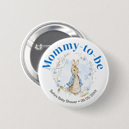 Peter Rabbit Boy "Mama to Be" Button (Voorkant /achterkant)