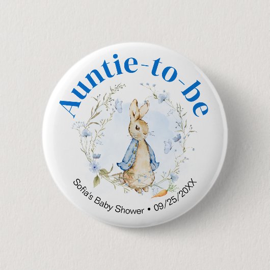 Peter Rabbit Boy "Tante-to-Be" Button (Voorkant)