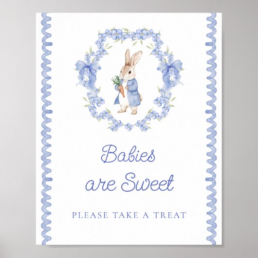 Peter Rabbit Bunny Baby's zijn zoet Neem een trakt Poster (Voorkant)