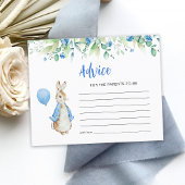 Peter Rabbit Carte de conseil Baby shower