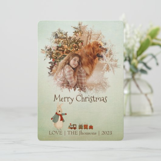 Peter Rabbit Carte de Noël (Debout devant)