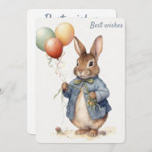 Peter Rabbit Carte de voeux (Devant / Derrière)
